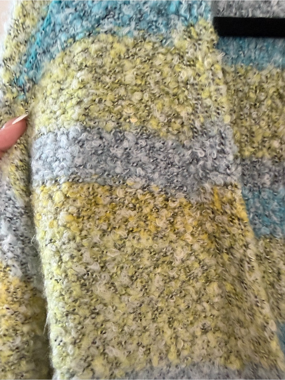 Free People Pastel Green Multicolor Textured Button Cardigan - Picture 8 of 8